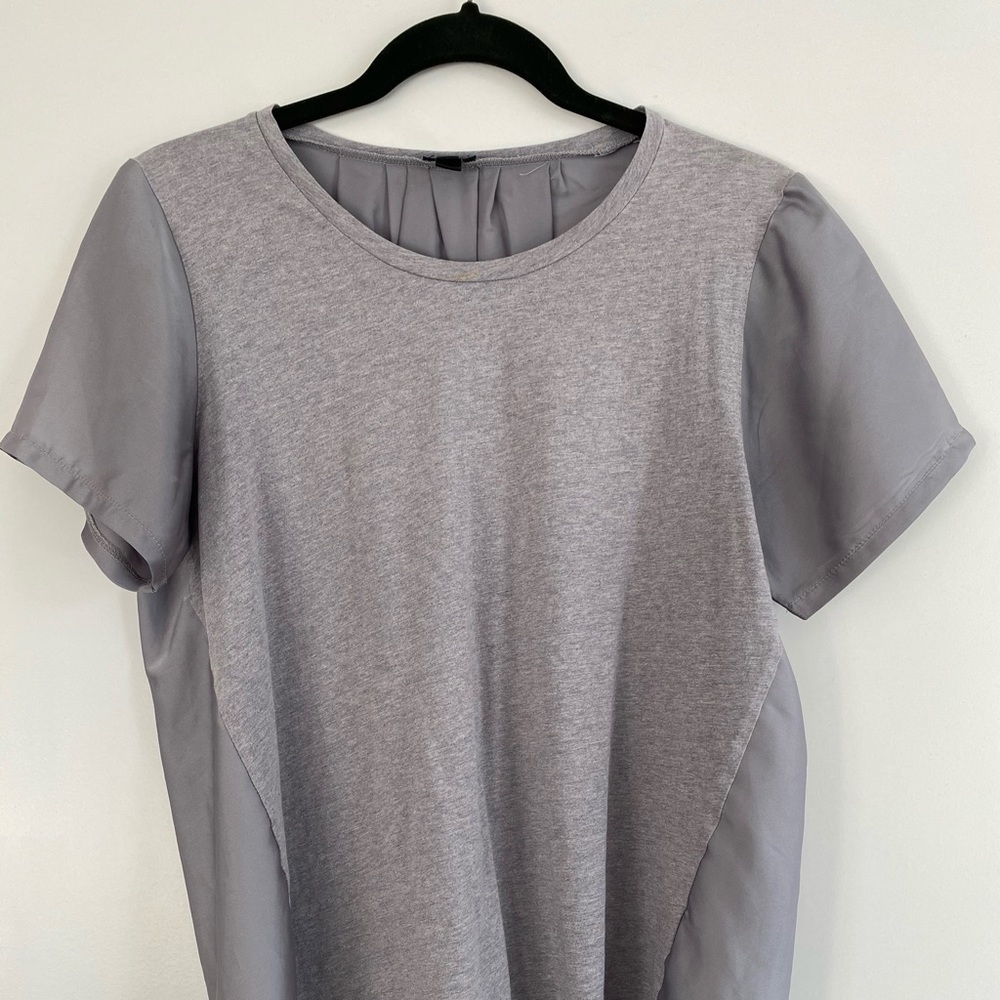 J CREW GREY MULTI FABRIC TSHIRT